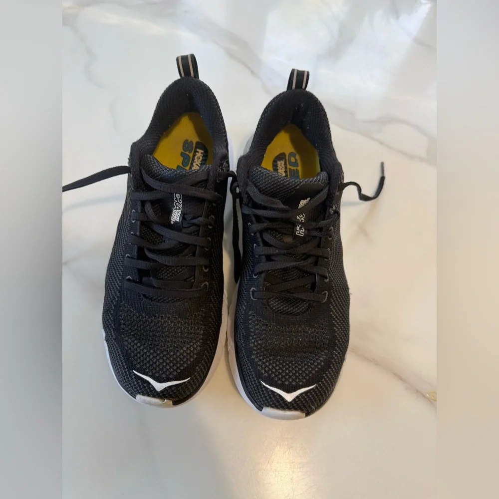 Hoka Black and White Athletic Sneakers - Picture 6 of 10